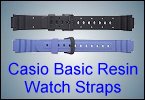 Straight-ended Casio resin watch straps