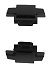 Strap End for Casio MSG-300CB Watch - Black (Sold as a pair)