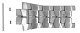 Casio EF-554D & EF-554SP Bracelet Shoulder End Links