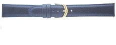 Leather - Denver Calf Padded Watch Strap in Navy Blue (18mm)