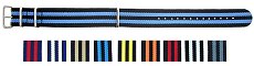 Nato Military Nylon Watch Strap with two stripes (18-22mm)