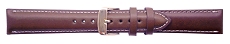 Leather - Nautica Light Brown Padded Leather Watch Strap with White Stitching (18mm)