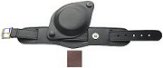 Military Style Leather Watch Strap with Protective Cover (Black or Brown,18mm, Chrome or Gilt)