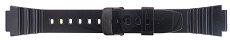 Casio W-214HC Shiny Black Resin Watch Strap - Watch Band for W214