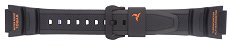 Casio Black Resin SGW-450H watch strap - orange logo
