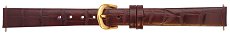 T26701 - Timex Ladies Dark Brown Crocodile Effect Watch Strap (12mm)