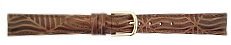 Timex Ladies' Brown Leather Watch Strap with Decorative Engraving (14mm)