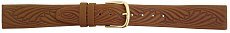 Timex Brown Leather Watch Strap with Decorative Engraving (16mm)