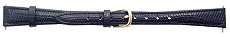 Timex Ladies' Black Lizard Grain Leather Watch Strap (12mm)