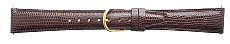 Timex Gents' Dark Brown Leather Lizard Grain Watch Strap (18mm)