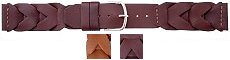 Timex Brown or Dark Brown Plaited Leather Watch Strap (20mm)