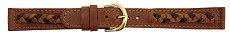 Timex Brown Leather Watch Strap with Decorative Plaiting (16mm)