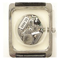 Spring held watch battery